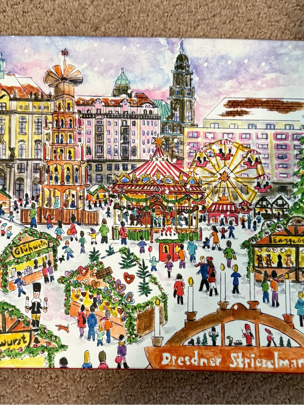 Dresdner Striezelmarkt Holiday Scene 1000 piece Puzzle